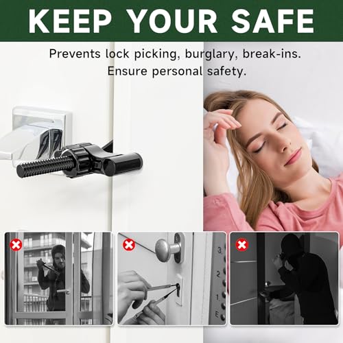 Portable Door Lock, Hotel Door Locks for Travelers Security, Door Stoppers Security, Stainless Steel Security Lockdown Locks for Additional Safety and Privacy for Traveling Hotel Apartment - Image 6