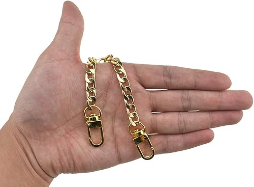 HAHIYO Mini Pochette - Correa de cadena delgada y ancha de 0.276 in para LV de longitud de 7.9 pulgadas de grosor, oro amarillo brillante para