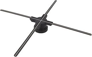 Luqeeg Hologram Fan, 1600x832 Resolution WiFi Holographic Fan, 3D Naked Eye Fan Support APP Control Tabletop Holographic LED Ceiling Skylight Night Light for Business Bar Advertising Part