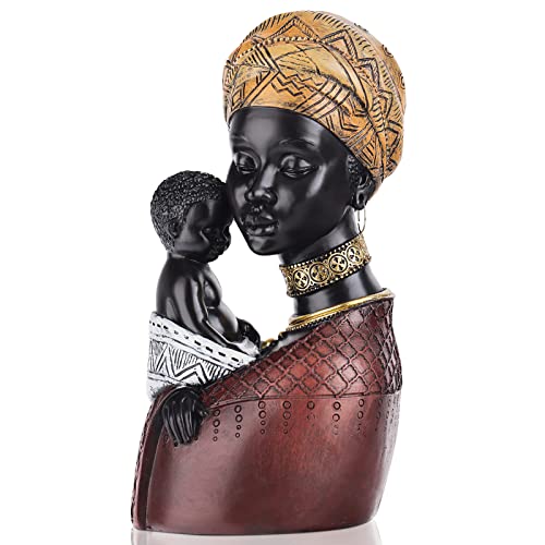 African art Statue and Sculptures Home Deco mother and child figurine, African Woman Figurine Black Decor,Resin African American Bust Statue Decor Accent, Suitable for Living Room,Office,Desktop Decor African art Statue and Sculptures Home Deco mother and child figurine, African Woman Figurine Black Decor,Resin African American Bust Statue Decor Accent, Suitable for Living Room,Office,Desktop Decor