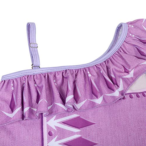Image of Jurebecia Princess Two Piece Swimsuit for Girls Ruffle Sleeve Bathing Swimwear Baby Girls Takini 2-10 Years