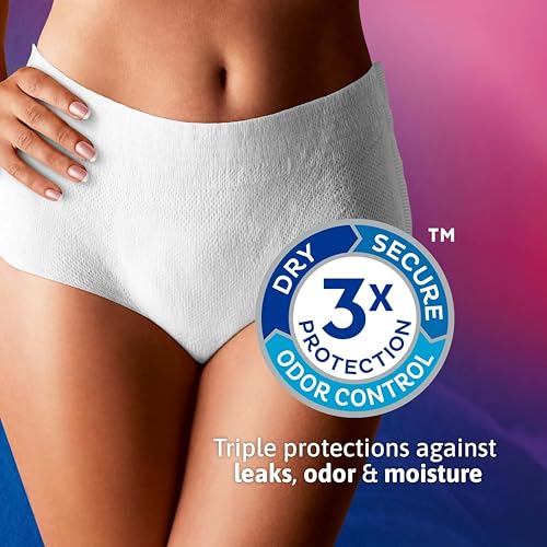 Image of TENA Stylish White Super Plus Incontinence Underwear Women, XL 48-64in 64ct