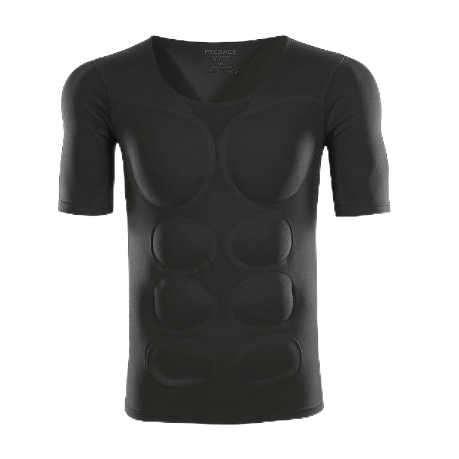 Muscle Shirt with Removable Inserts Shaped Muscle Shirt with Chest and Shoulder Pads Shapewear Physique-Defining Tee for Cosplayers, Cosplay-image-29