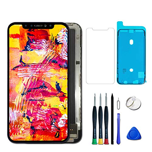 VANYUST - Pantalla OLED de repuesto para iPhone X, pantalla táctil, digitalizador con marco impermeable, adhesivo para iPhone X de 5,8 pulgadas