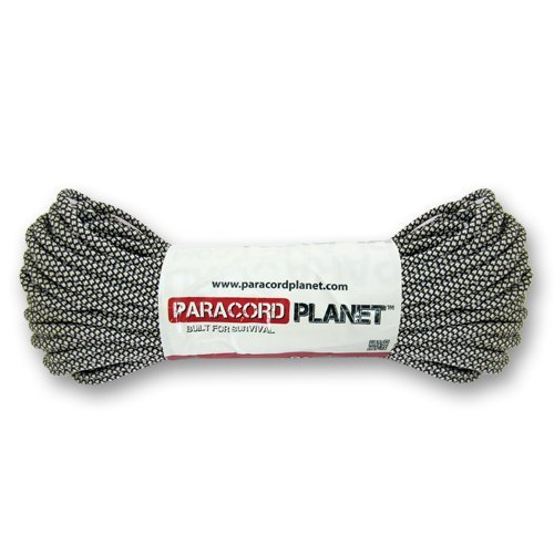 PARACORD PLANET 10 Feet Nylon 550Lb Type Iii 7 Strand Paracord Silver Diamonds โ image 1