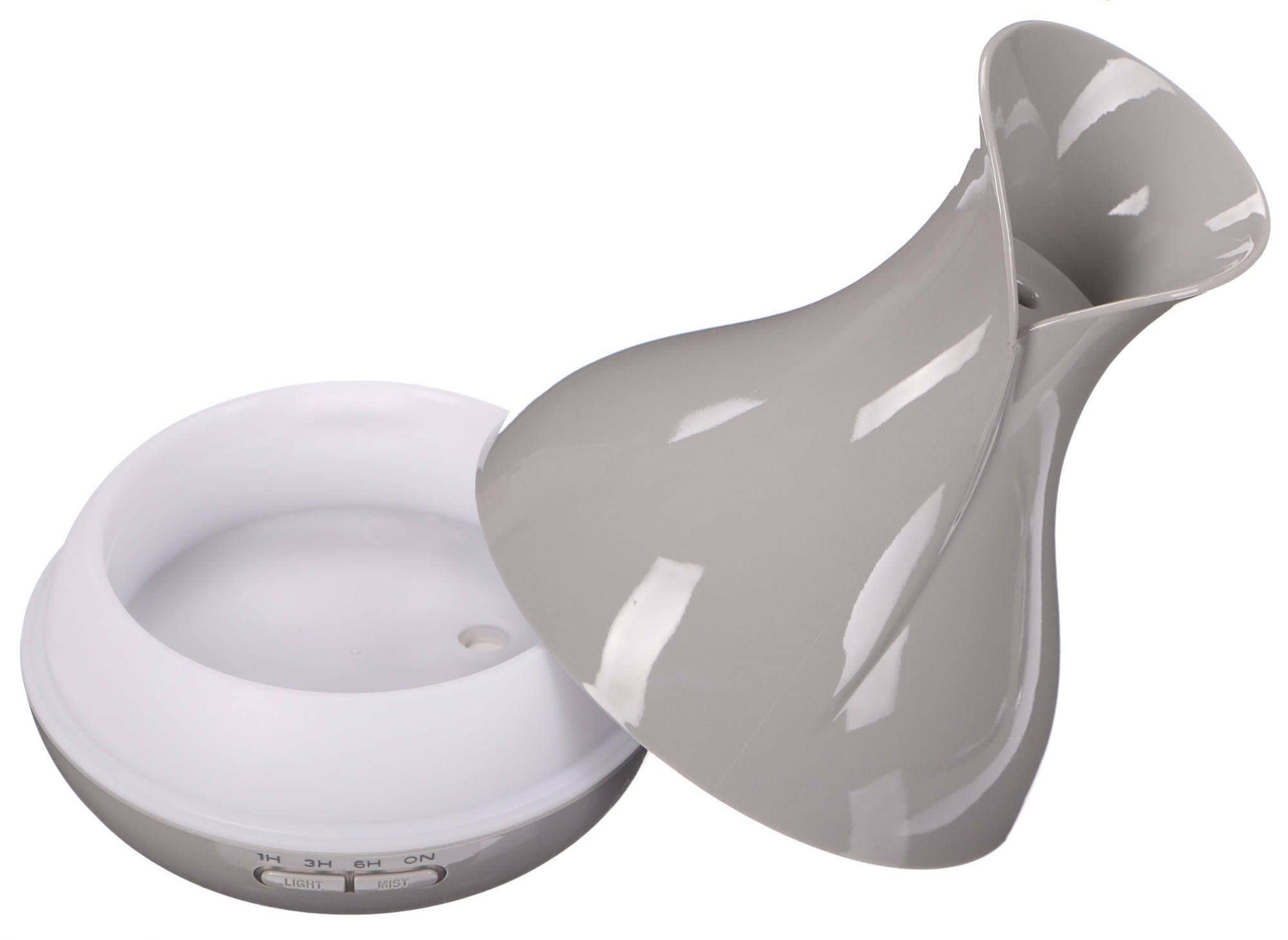 SIXTOL Vulcan Aroma Diffuser wit hout 350 ml | Ultrasone luchtbevochtiger | Voor luchtbevochtiging en geur van thuis, slaapkamer, kantoor | Aromatherapie | Voor etherische oliën