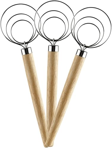 TIDTALEO Mezclador de 3 uds. Batidor de huevos Batidor de huevo manual Mezclador de huevos agitador de huevo Masa de pizza Mezclador espiral de