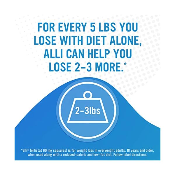 alli-Weight-Loss-Diet-Pills-Orlistat-60-mg-Capsules-Non-Prescription-Weight-Loss-Aid-120-Count-Refill-Pack-46925 alli Weight Loss Diet Pills, Orlistat 60 mg Capsules, Non Prescription Weight Loss Aid, 120 Count Refill Pack