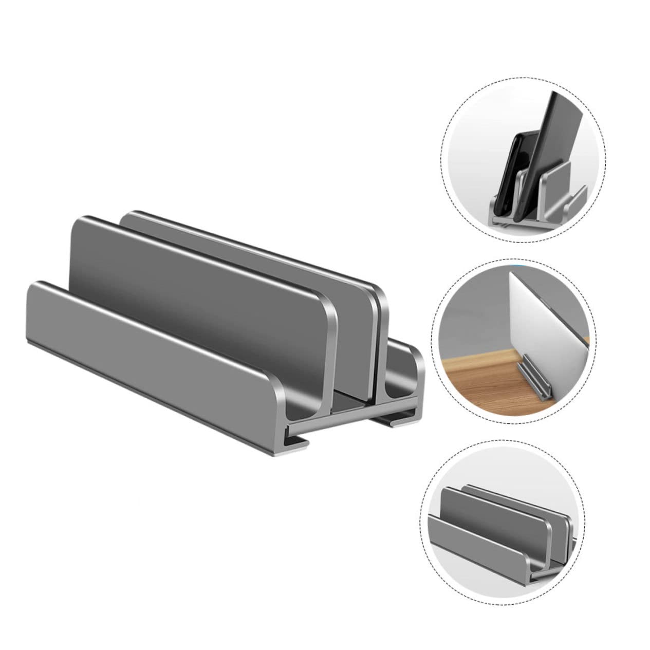 SHINEOFI 2 Piezas Soporte Vertical para Laptop y Tablet Diseño y Ergonómico Base Estable para Escritorios y de