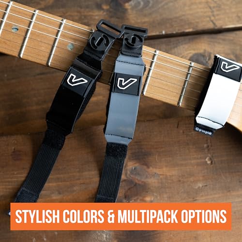 Image of Gruv Gear Fret Wrap & Guitar Mute Pro, Fretwrap for Acoustic, Electric & Bass | String Dampener Recording, Tapping & Practice Accessory (1 Pack, Large White, Fits 6 String Bass, 8 String Guitar)