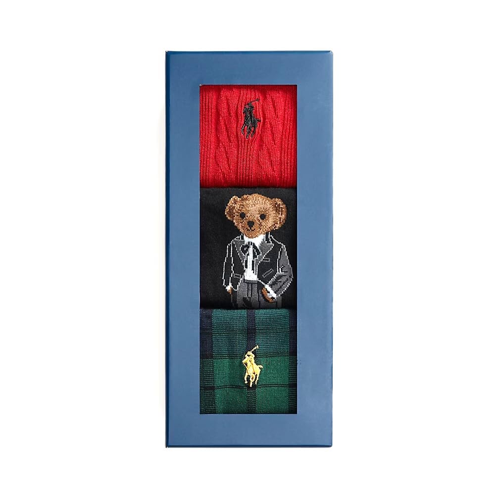 polo ralph laurenWomen's Bear Socks 3 Pack Gift Set