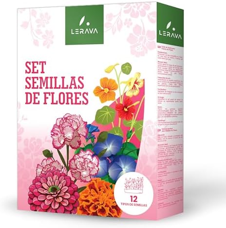 LERAVA® Flower Seed Set – Seeds and Unique Variety – Easy Sowing and Fast Germination – Seeds Flowers Perfect for Outdoor and Indoor – Seeds Plants – Made in Italy