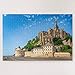 Jigsaw Puzzles 1000 Pieces For Adults Large Piece Puzzle Mont-Saint-Michel Normandy France Wooden Jigsaw Puzzle Intellectual Puzzles Fun Challenging Family Activity Game Toys Gift Wall Decoration