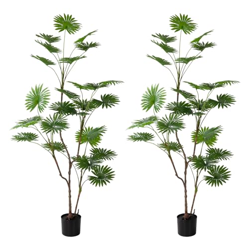 Metach transforms Your Space with Our Large Fake Palm Trees - Tall and Lush Betel nut Trees Both...