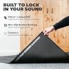 KickBlock Drum Rug 6'6 x 5'6 Non-Slip Rubber Backing with Gig Bag Included Drum Mat for Acoustic and Electronic Kits Folds Compact for Travel Drum Set Rug Made in USA