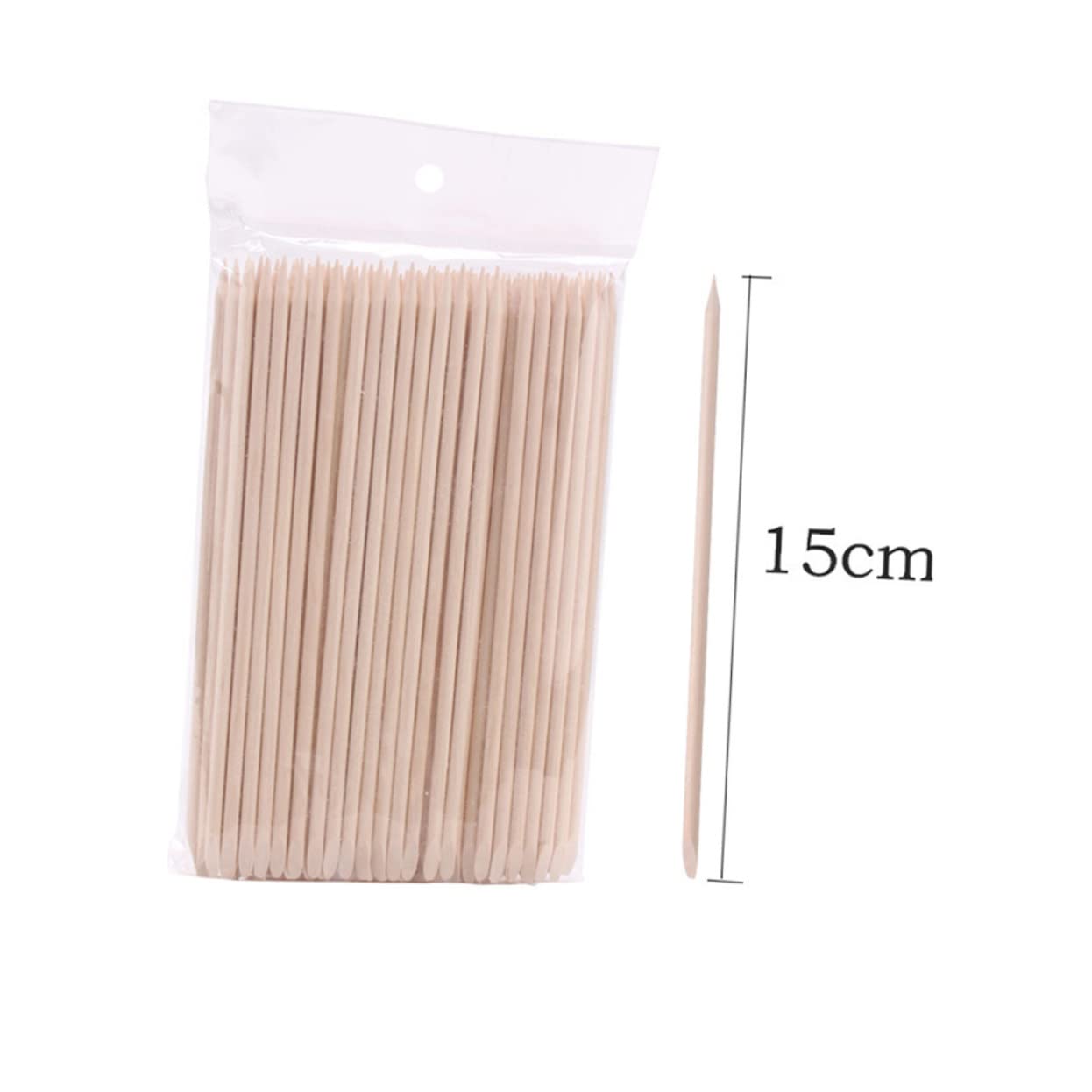 SOESFOUFU Manicure Pusher Orange Wooden Stick Cuticle Remover Tool Set Nail Care Kit 200pcs