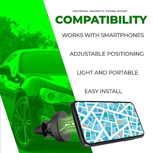 CHARGEWORX Magnetic Air Vent Phone Holder for iPhone and Samsung, Black