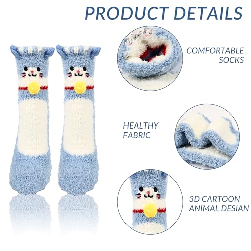 Benefeet Sox Womens Fuzzy Socks Girls Cute Cozy Soft Socks Funny Silly Comfy Fluffy Slipper Socks Thick Plush Sleeping Socks2