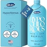 Hypochlorous Acid Spray for Face and Skin; Facial Cleanser | 32oz Refill Face Mist Hypochlorous Acid Spray for Skin, Acne, Rash, Eczema, Wound | Antimicrobial Facial Cleanser Acne Mist; Smart Skincare