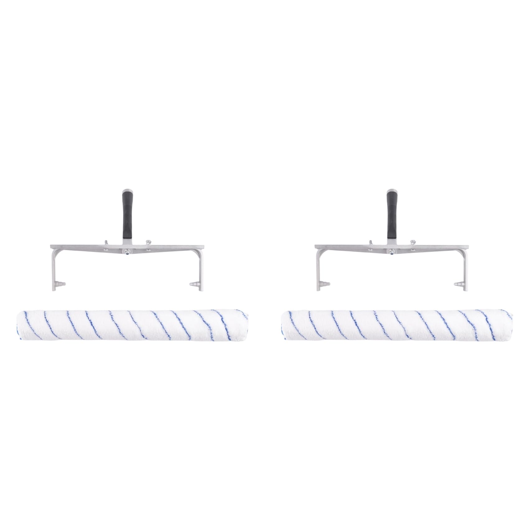 Ctrlzs 2 Set 18Inch Paint Roller Brush Aluminum Alloy Roller Frame Painting Handle Tool For Wall Decorative House Tool Support