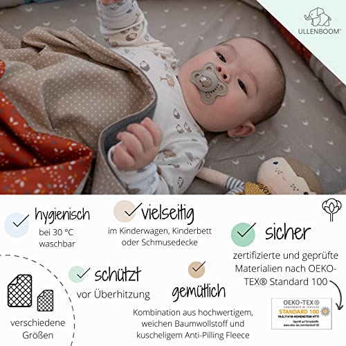 Coperta per neonato ULLENBOOM ® rosa, grigio