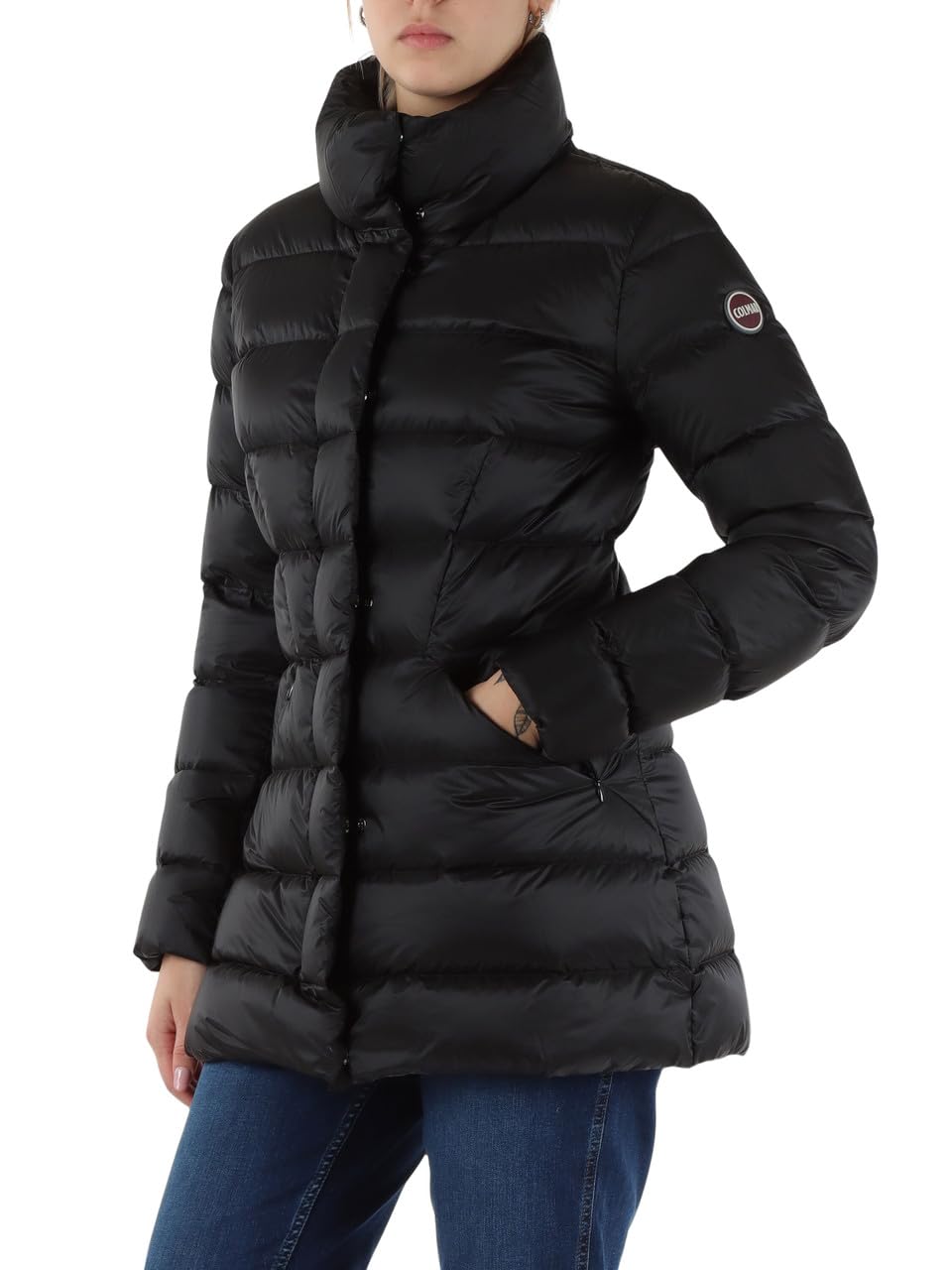 Colmar Piumino lungo Donna sciancrato 2186 2YO IN25 99 NERO TG. 42