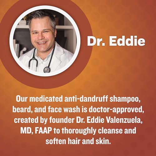 Dr. Eddies Facial Fortress 3 in 1 Face, Hair, & Beard Wash - Beard and Face Wash for Men, Beard Cleanser, Face Soap, Beard Care, Dandruff Shampoo with Pyrithione Zinc - 8 Fl Oz (Pack of 1) - Image 4