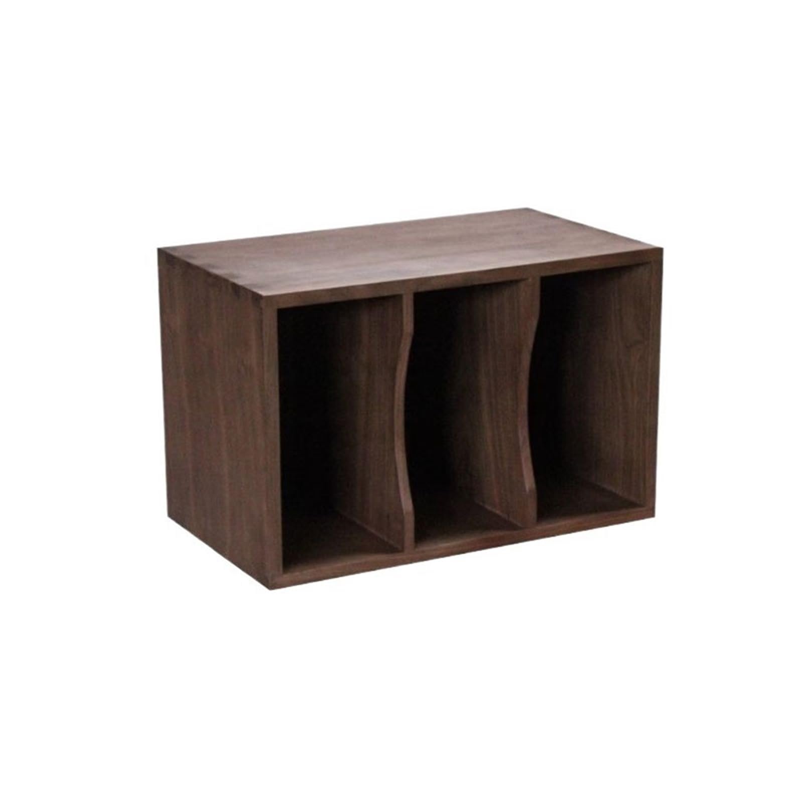 Huangj-0527 CD storage Home Retro Wooden Vinyl Record Display Cabinet with Partition for LPs Books Magazines Record