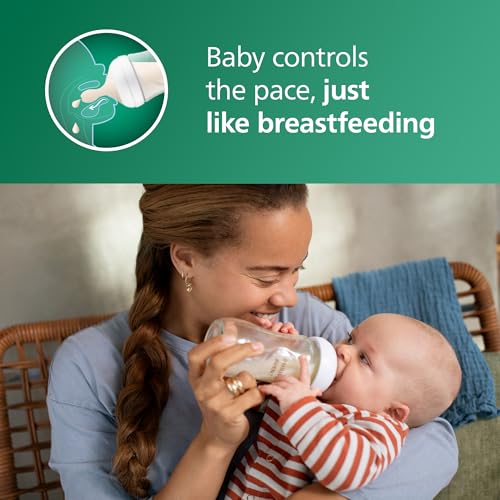 image for Philips Avent Natural Glass Baby Bottle with Natural Response Nipple (