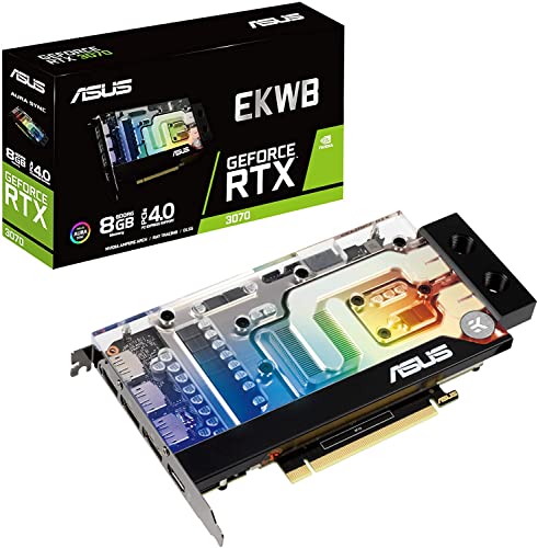 Asus ASUS EKWB GeForce RTX 3070 Gaming Graphics Card, 8GB GDDR6 (PCIe 4.0, 8GB GDDR6 Memory, HDMI 2.1, DisplayPort 1.4a, Protective Bac