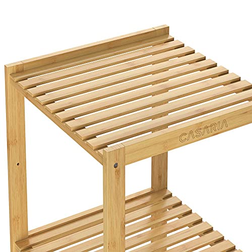 CASARIA Scaffale per bagno in bambù 4 ripiani