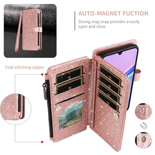 Étui de téléphone A15 Asuwish SFC30 US coque de protection or rose - 5