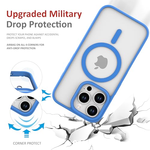 Image of for iPhone Case 16 Pro, [Anti-Yellowing Technology] [Military Grade Drop Protection] Shockproof Slim Hybrid Phone Case for iPhone 16 Pro - Sea Blue