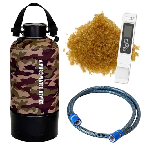 DK-works 洗車用純水器 DK PURE WATER DEVICE 10L イオン交換樹脂入(迷彩タンクカバー付)