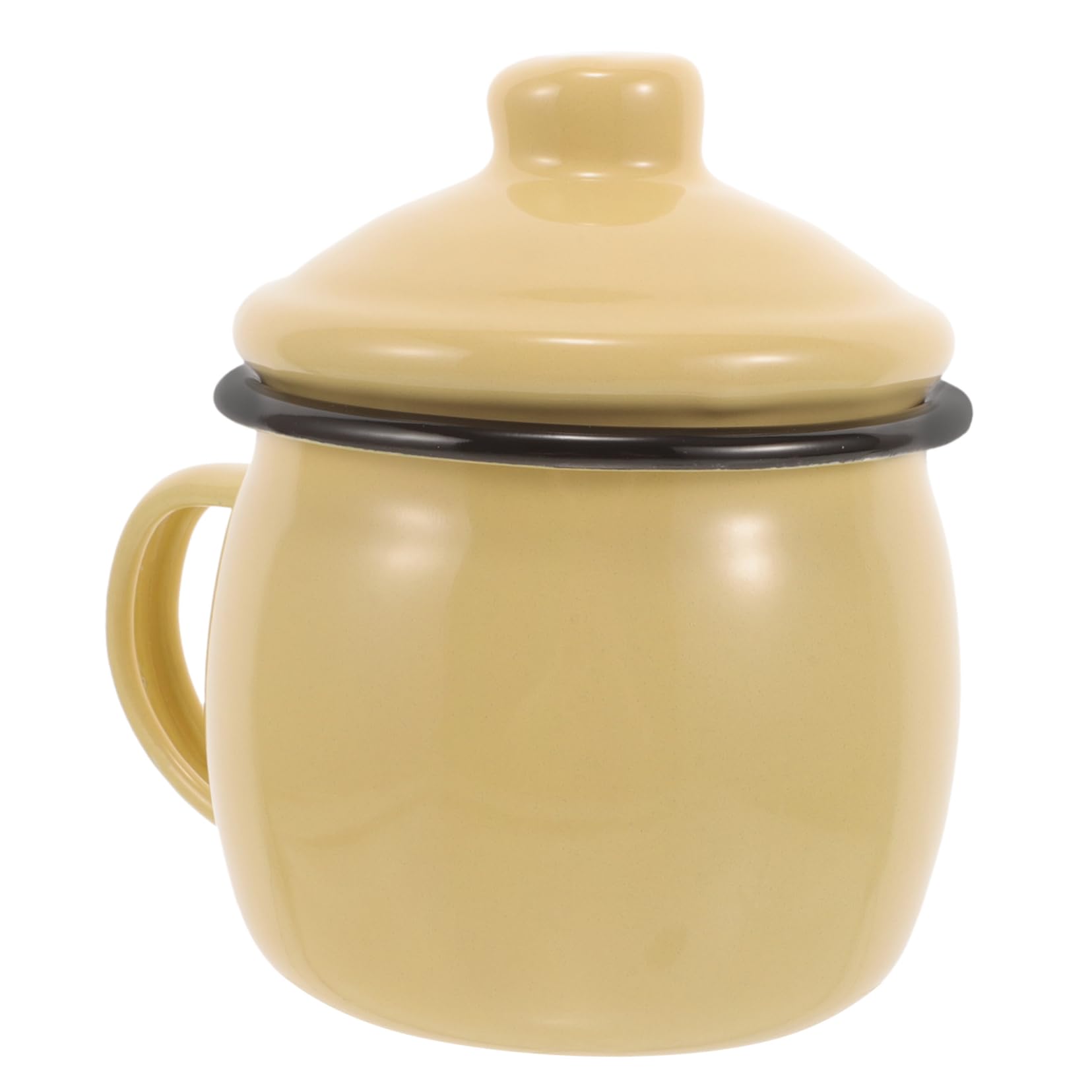SHOWERORO 5stücke Emaille Tasse Mit Deckel Dekorativer Kaffeebecher Für Zuhause Camping Und Outdoor Ergonomisch Langlebig Und Leicht Zu Reinigen Für Tee Kaffee Milch Und