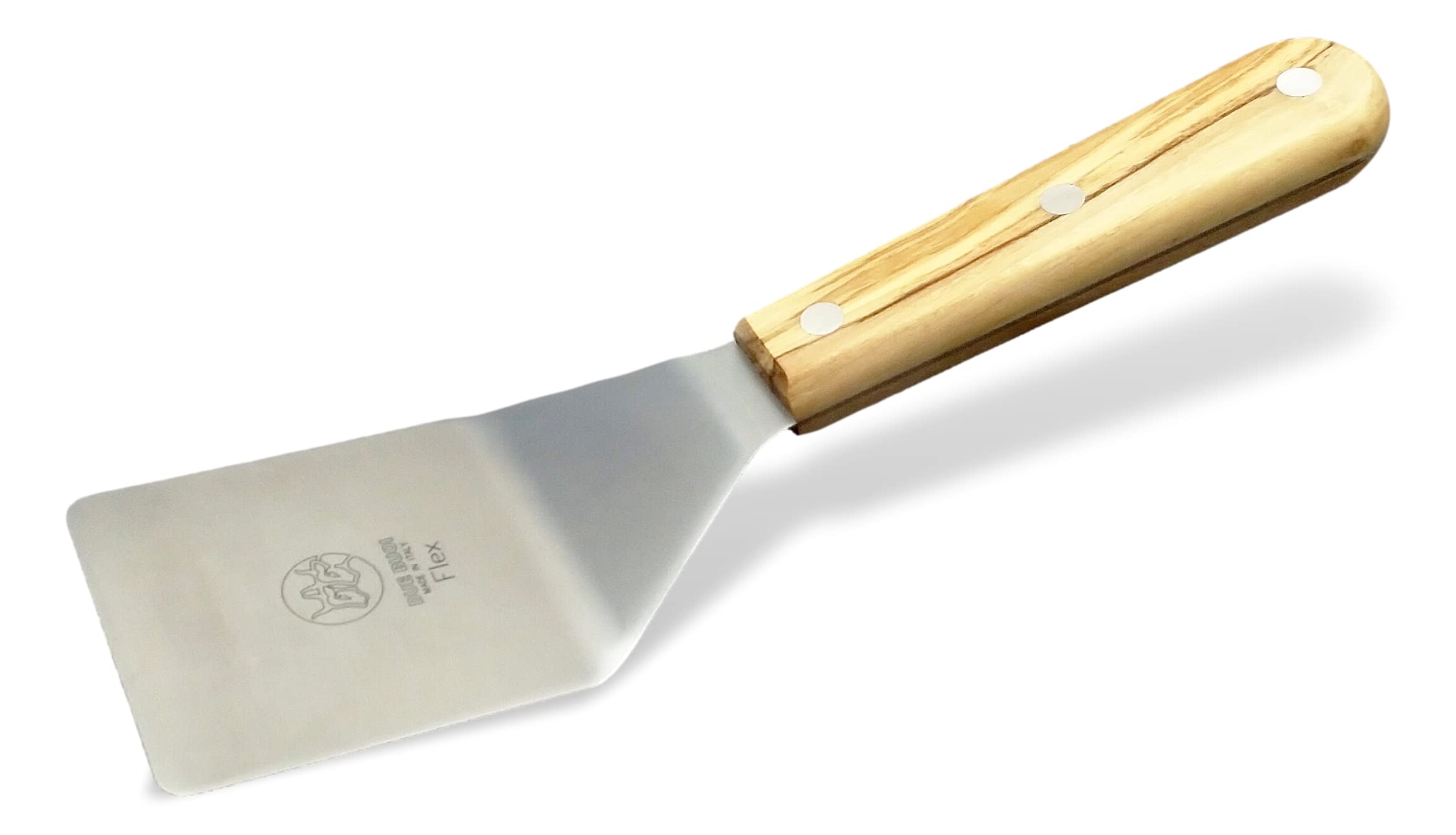 DUE BUOI Olive Wood Handle Flexible Small Spatula - dimension 2.56