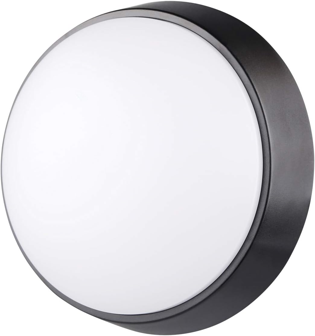 Lámpara LED para Pared y Techo Luz Nocturna LED Circular 10W 4000K IP54 de Luz Suave para Interiores Exteriores Corredor Baño Jardín Taller