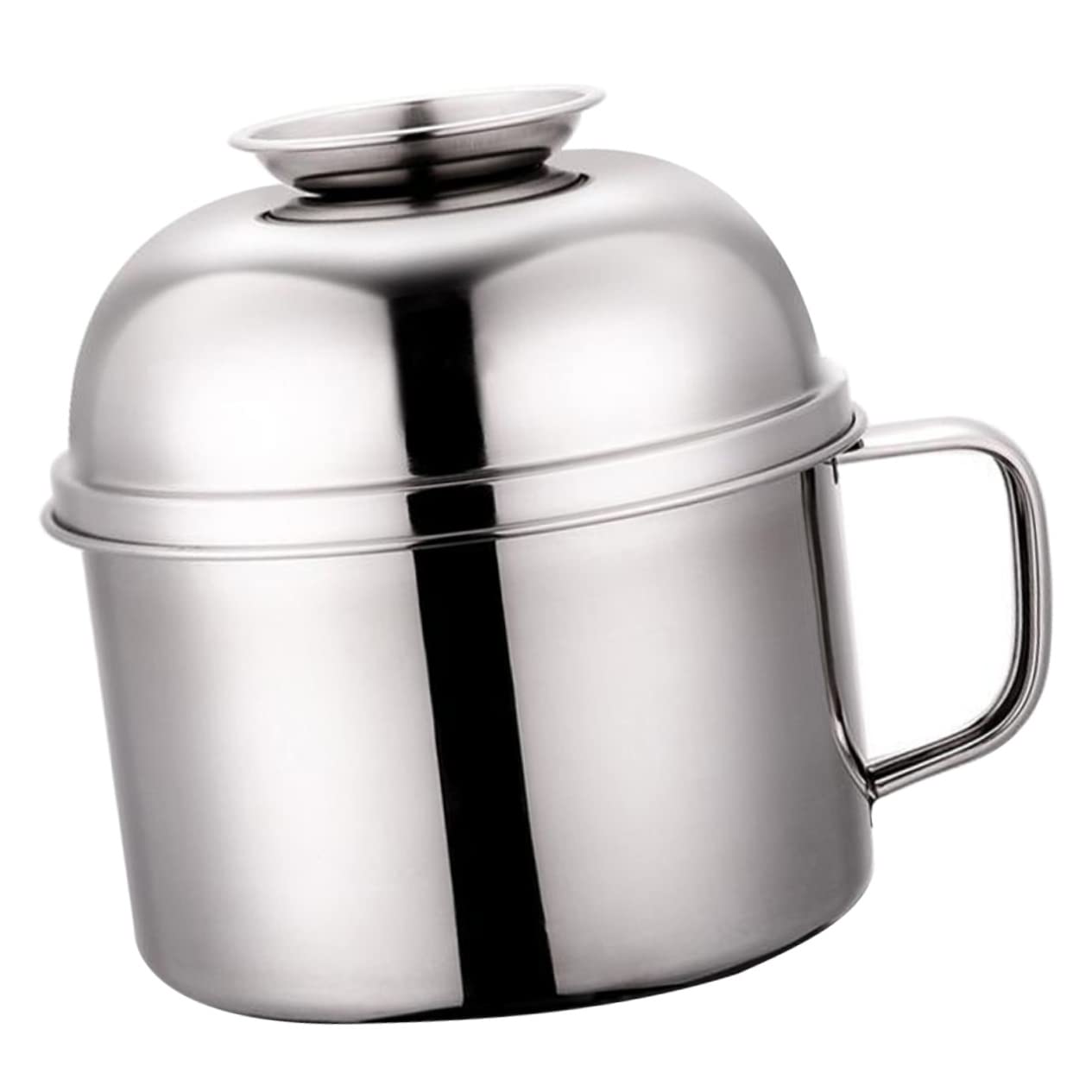 PRETYZOOM Reusable Lunch Supply Compact Food Container Stainless Steel Divided Tray Lid for