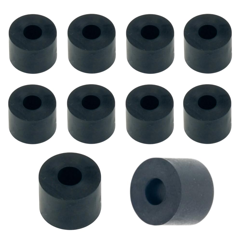 Hawkeng M6 (6mm) Rubber Spacers Standoff Round Washers 12mm Thick, 16mm Diameter – 10PCS