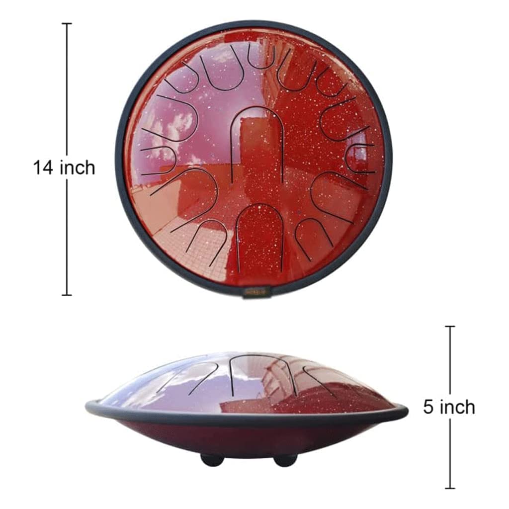 LIOONS 14 Pollici 15 Note Lingua d'Acciaio Tamburo percussioni Portatile Tamburo etereo Mano Pan Tamburo Strumento Musicale Regalo rullante
