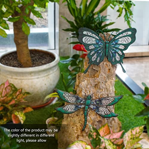 Liffy Metal Dragonfly Wall Decor - Metal Butterfly Wall Art - Dragonfly Outdoor Wall Decor - Garden Butterfly Decor For Indoor And Outdoor, Dragonfly Gifts Idea #TOP4