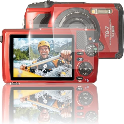 sanwatrade ガラスフィルム OLYMPUS用 OM SYSTEM Tough TG-7 / TG-6 専用 液晶 保護 硬度9H 【2枚】セット