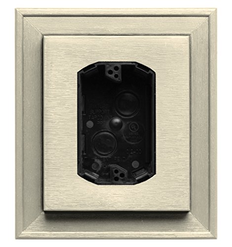Builders Edge 130110010020 Electrical Mounting Block 020, Heritage Cream