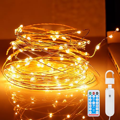 Philorn Mini Lichterkette, 10m 100 LED Micro LED Lichterdraht mit...