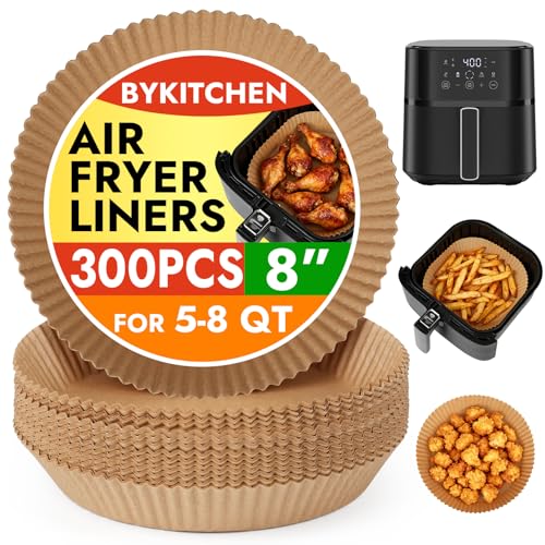 BYKITCHEN 300PCS Disposable Air Fryer Liners