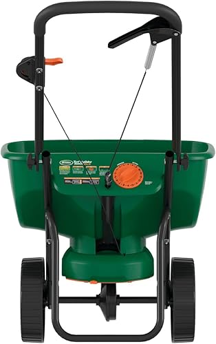 Miniatura 11 de Scotts Turf Builder EdgeGuard DLX Esparcidor de Difusión para Semillas, Fertilizante, Sal, Descongelante, Cubre hasta 15,000 pies cuadrados