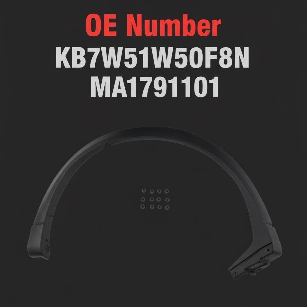 Passenger Side Rear Fender Trim Fit for 2017-2025 Mazda CX-5 CX5, KB7W51W50F8N, MA1791101