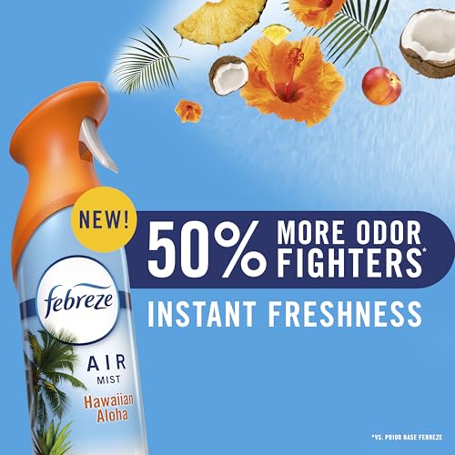 Febreze Air Mist, Air Freshener, Odor Fighting Room Spray, Deodorizer for Home Bathroom Kitchen Office Apartment, Lilac Sunrise, Warm Ocean Breeze, Summer Golden Hour Variety Pack, 8.1oz (Pack of 3) - Image 3