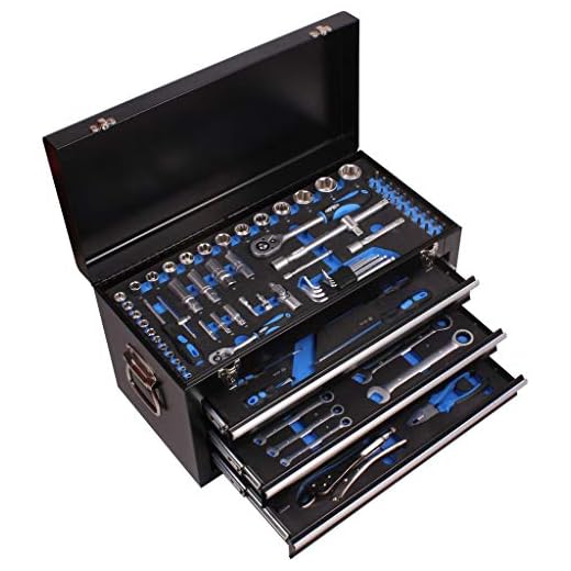 99 tlg.Werkzeugkoffer gefüllt abschließbar mit 3 Schubladen und 1 Deckel