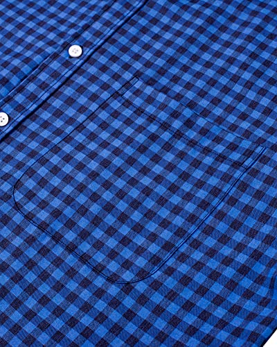 Image of Alimens & Gentle Mens Solid Oxford Shirt Long Sleeve Dress Shirt Work Casual Button Down Shirts with Pocket